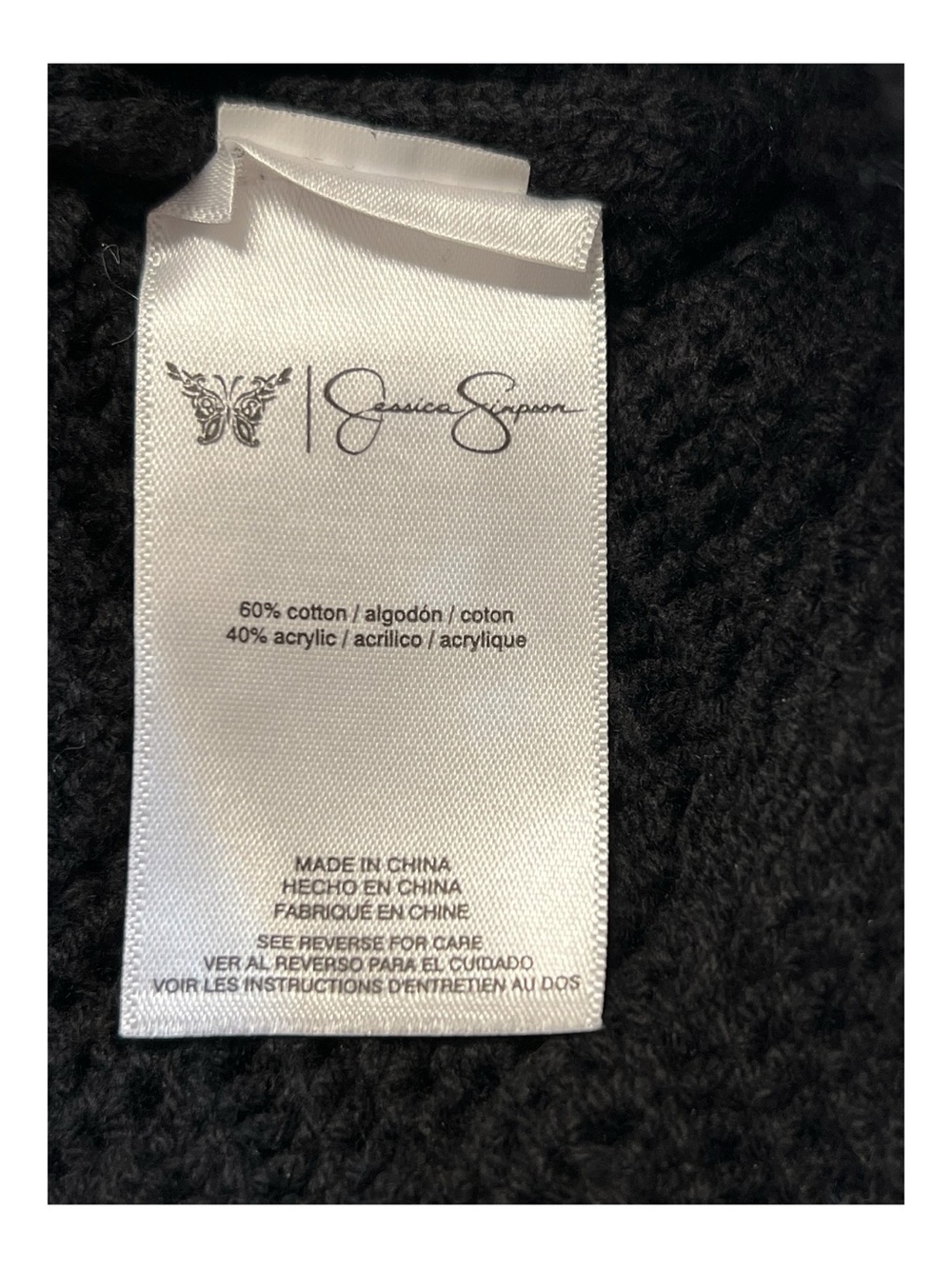 🆕 NWT Jessica Simpson Alicia Crochet Lace-Up Back Top | Size M - Picture 7 of 8